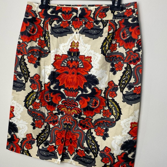 J. Crew Dresses & Skirts - J. Crew Women's Stretchy Pencil Skirt Paisley Back Zip Size 6